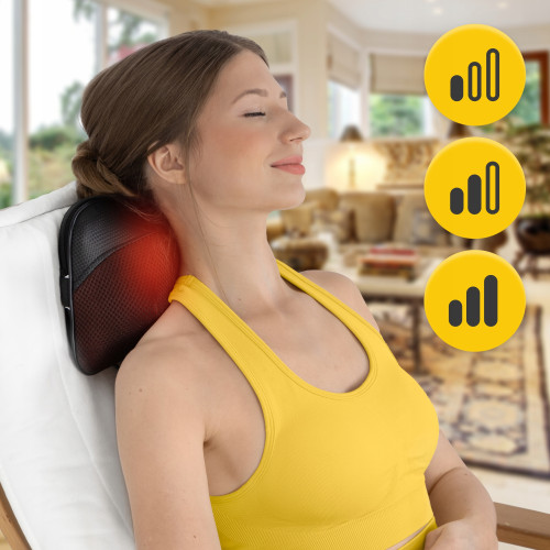 Массажная подушка  4FIZJO Shiatsu Ultra+ Brown - фото №12